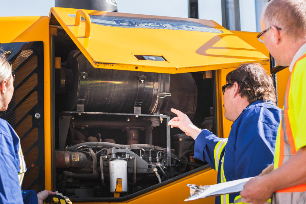 Front-end loader inspection